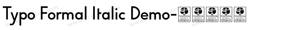 Typo Formal Italic Demo字体转换